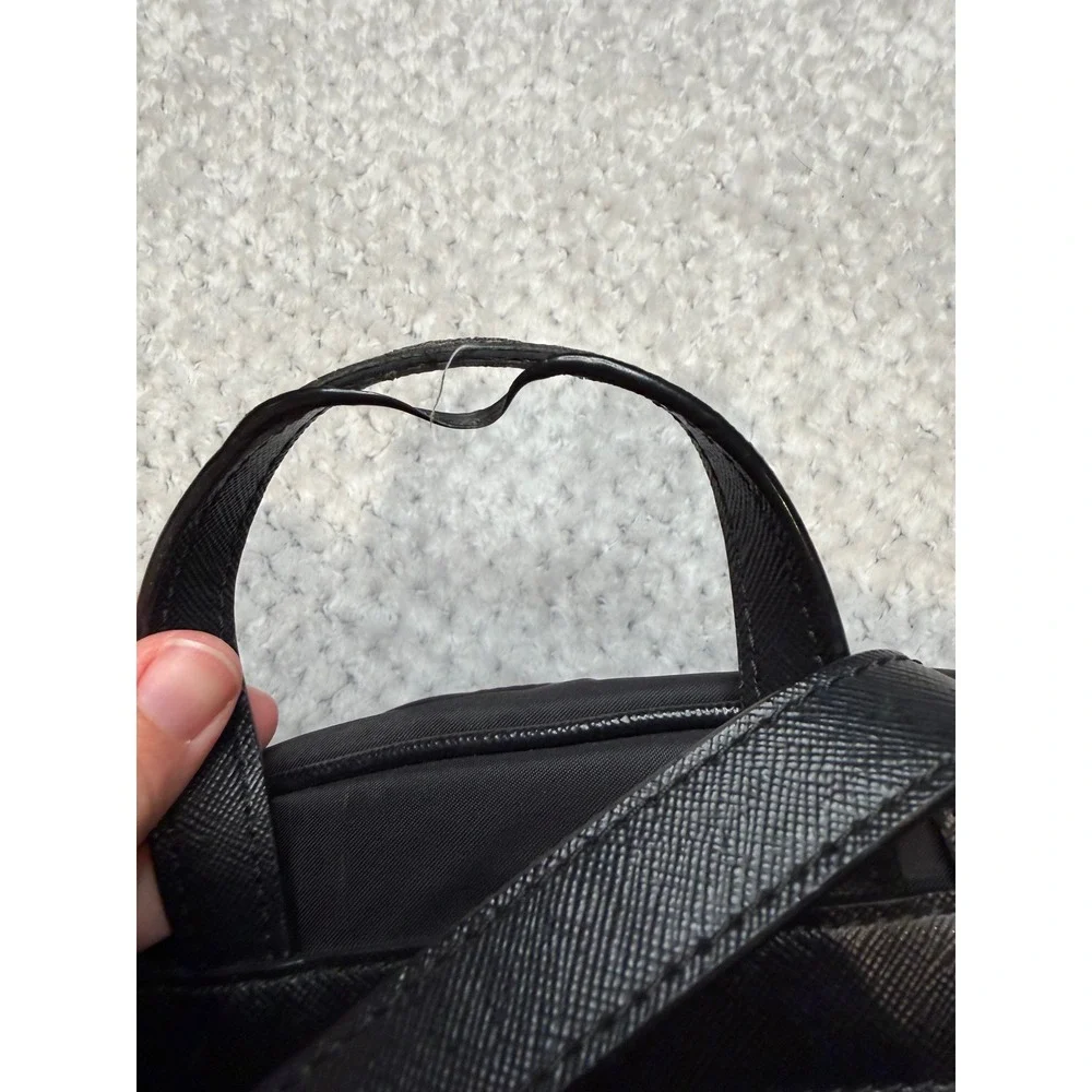 Kate Spade New York Black Nylon Backpack Gold Hardware Office Travel School